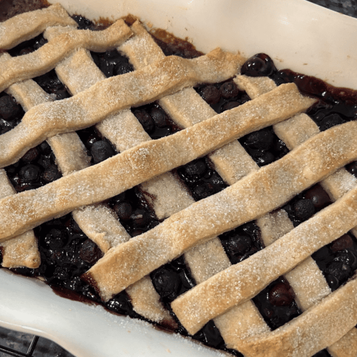 Old-Fashioned Southern Blueberry Cobbler with Pie Crust