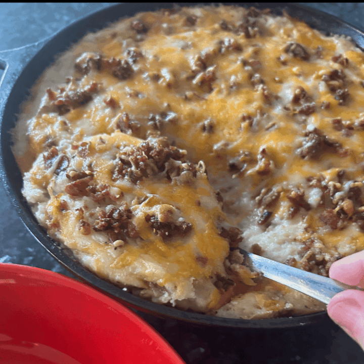 Easy Loaded Mashed Potatoes with Bacon and Cheese