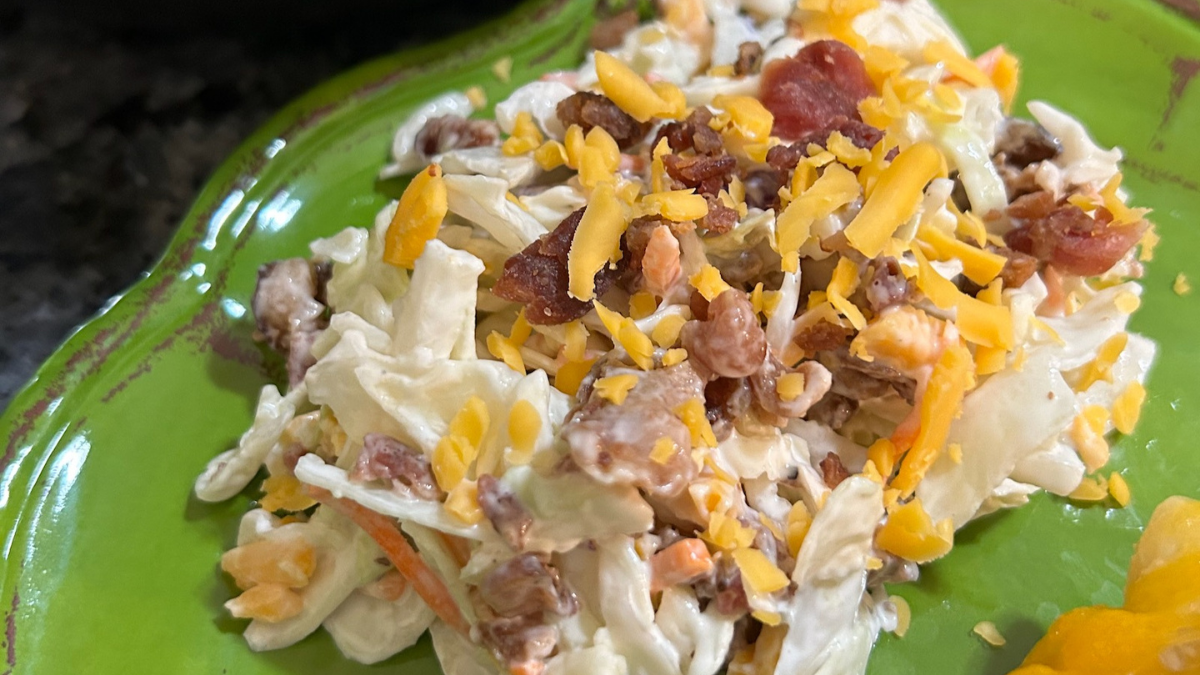 5-Minute Bacon Cheddar Ranch Coleslaw