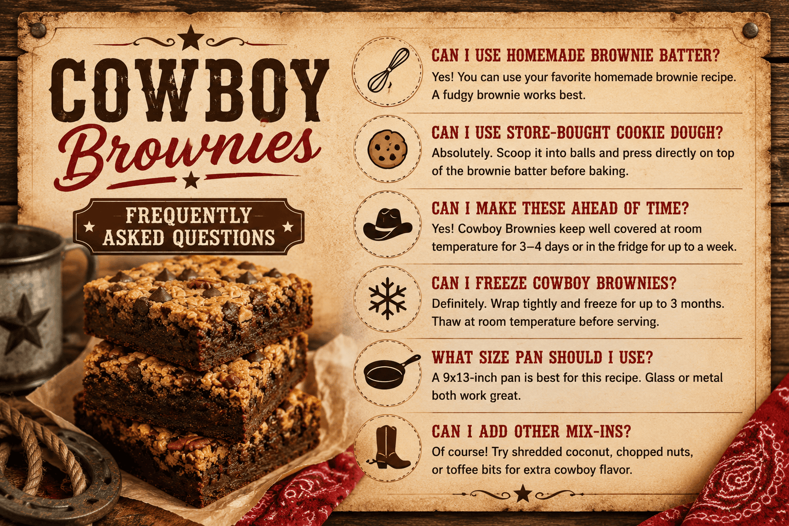 FAQ image for cowboy brownies