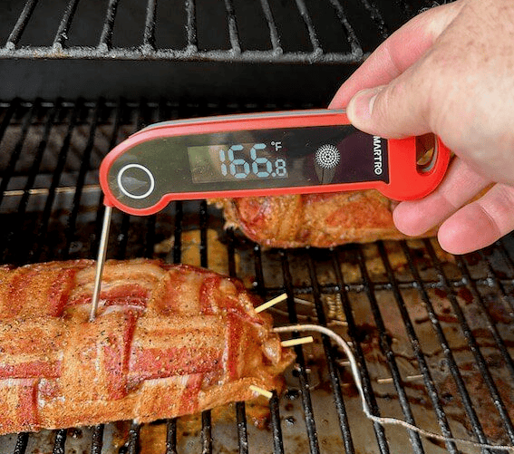 meat thermometer in breakfast fatty