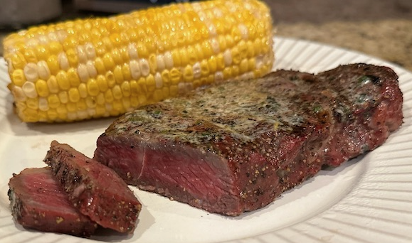 reverse seared steak