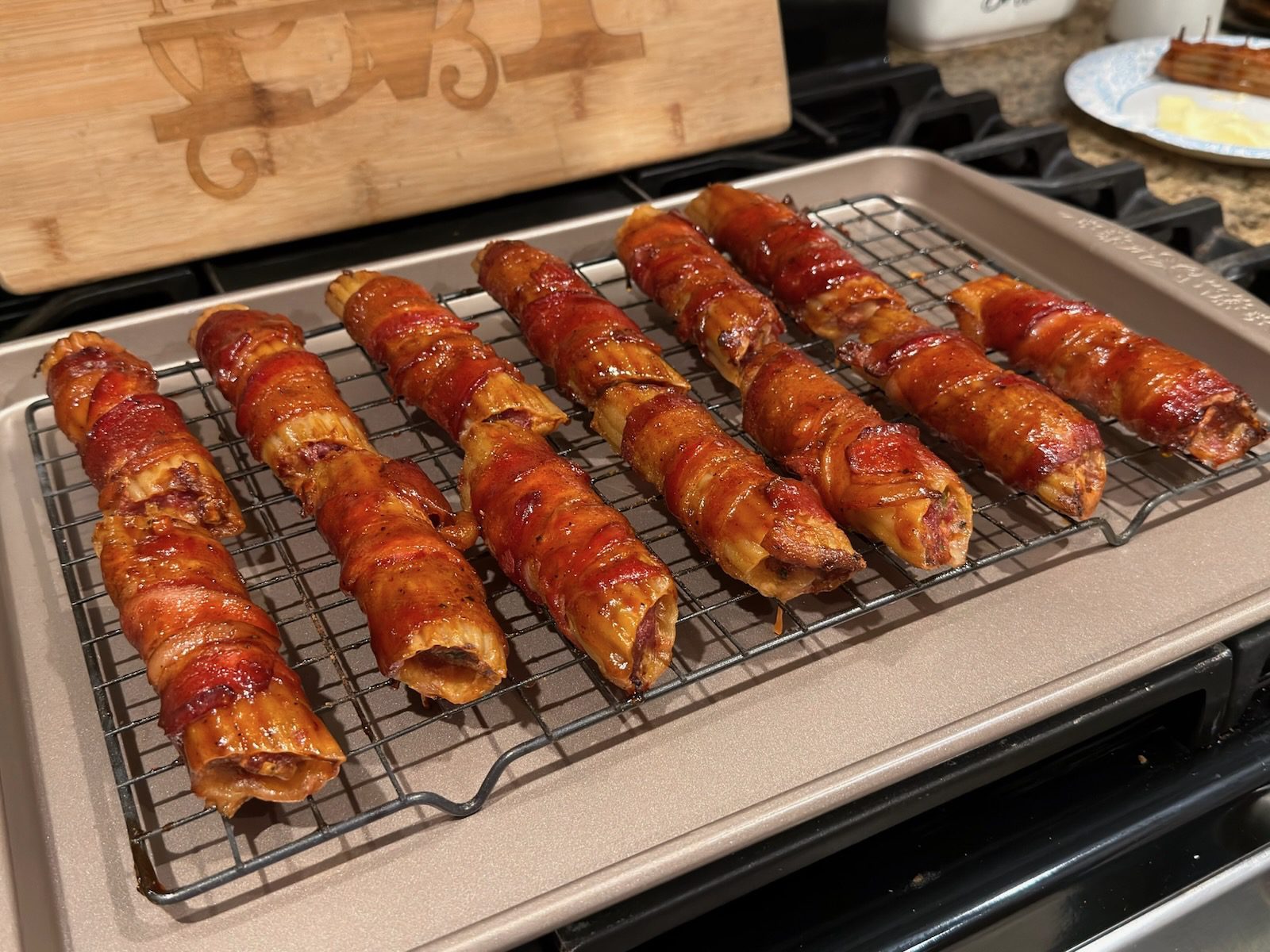 Smoked Shotgun Shells (Bacon-Wrapped Manicotti)