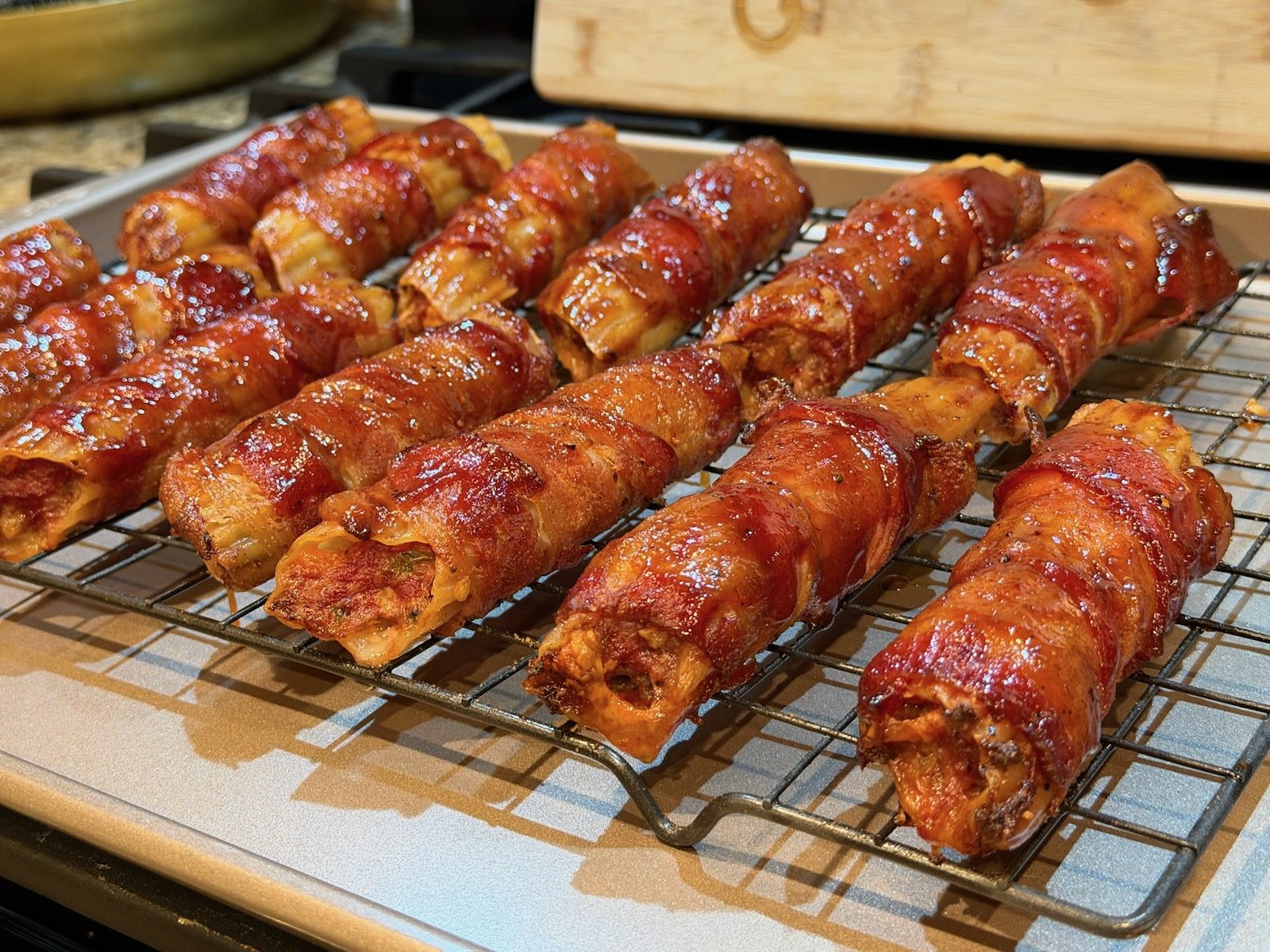 Smoked Shotgun Shells (Bacon-Wrapped Manicotti)