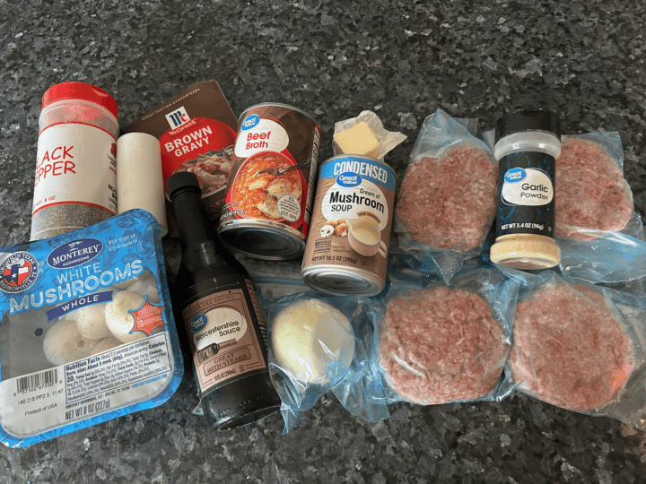 Easy Salisbury Steak with Mushroom Gravy ingredients