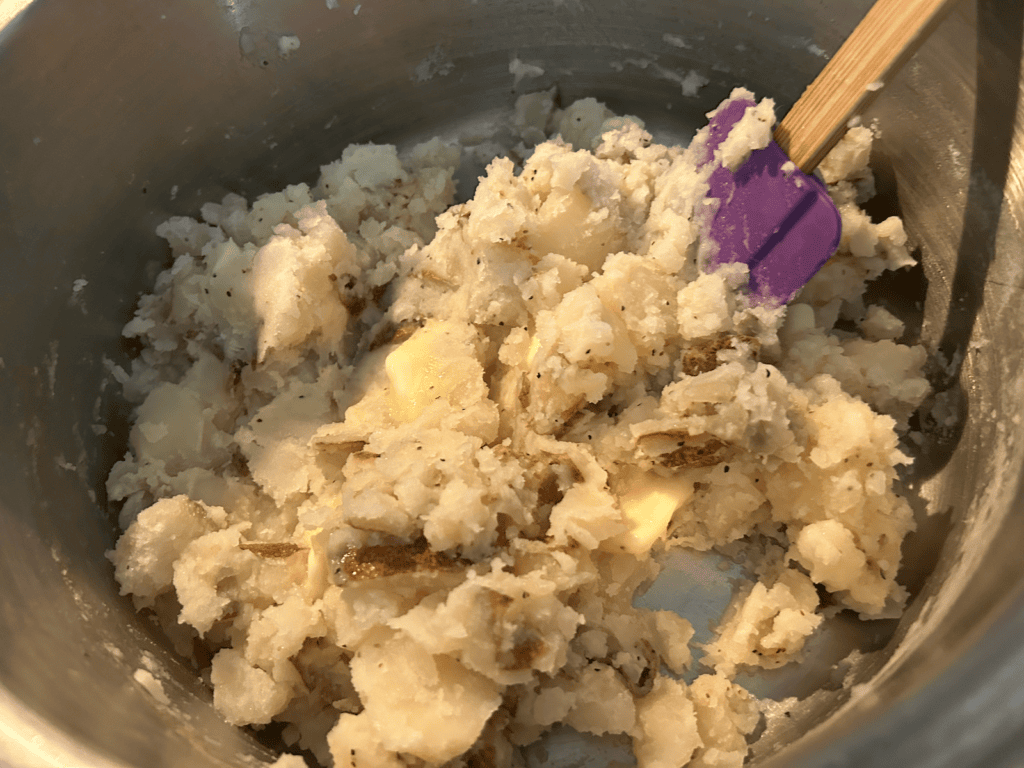 partially mashed potatoes