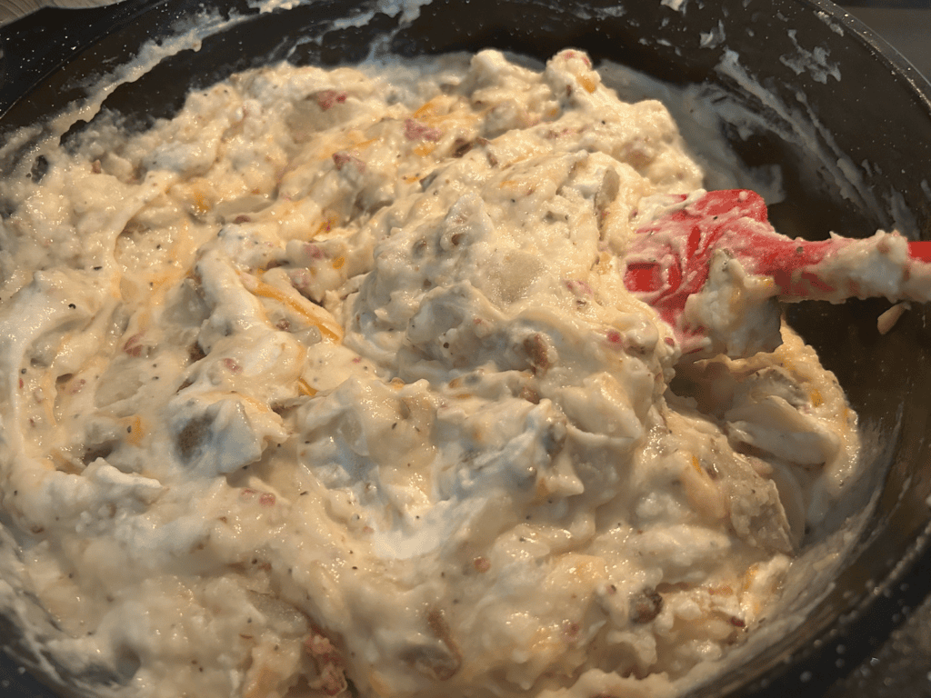 Easy Loaded Mashed Potatoes with Bacon and Cheese