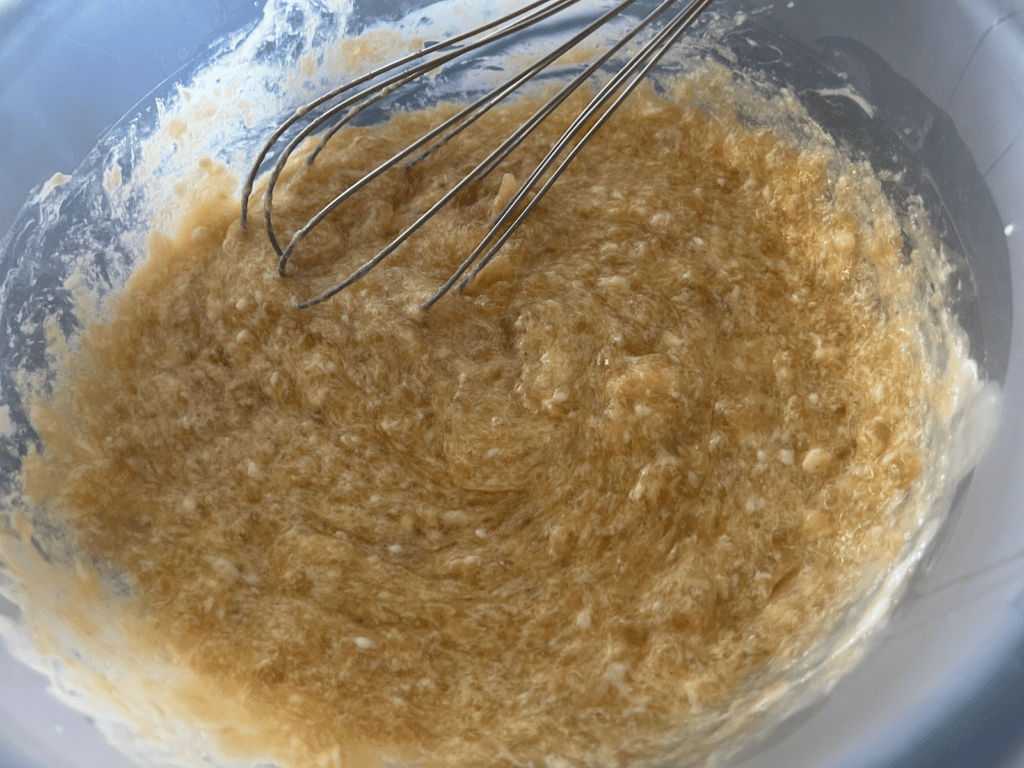 Easy Skillet Applesauce Cake batter