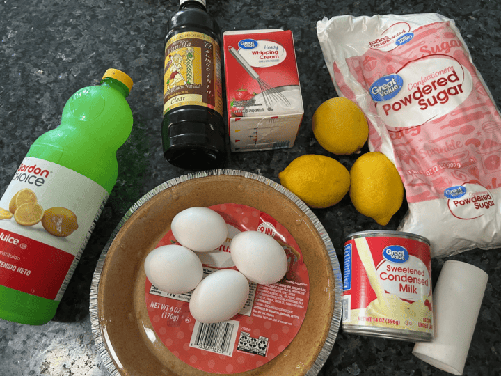 Easy Lemon Icebox Pie ingredients