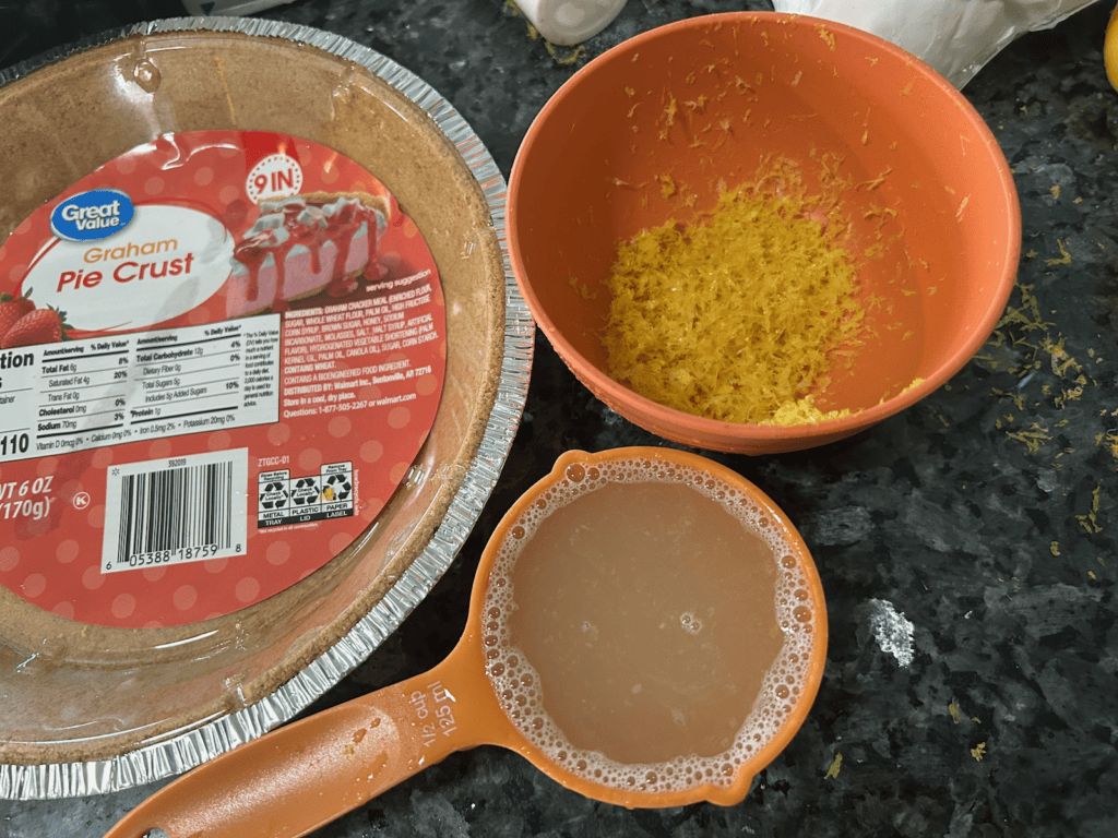 lemon juice and lemon zest