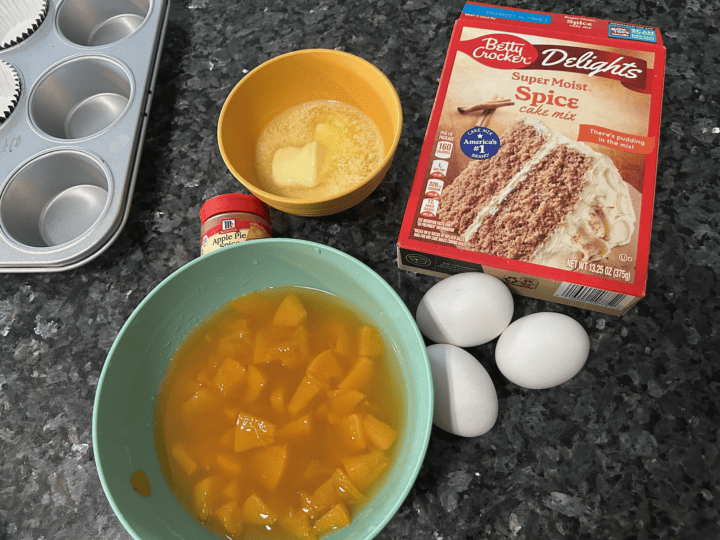 Easy Peach Streusel Muffin ingredients