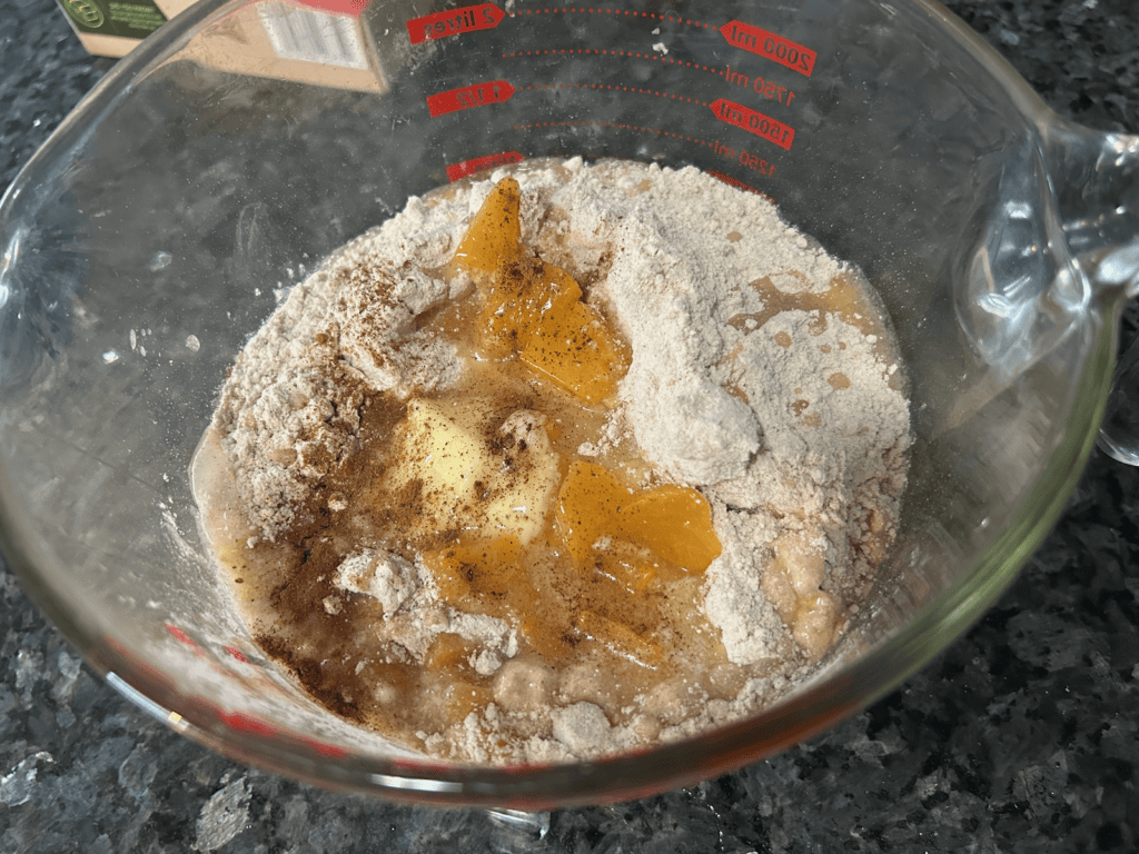 Easy Peach Streusel Muffin ingredients