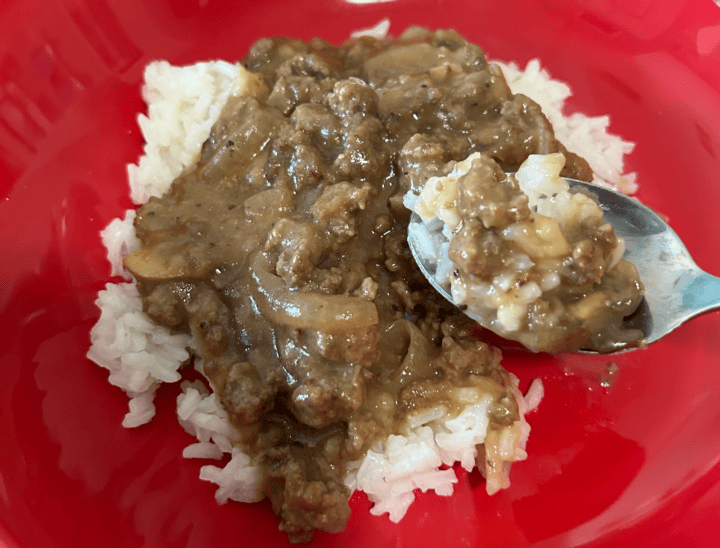 Hamburger Gravy with Mushrooms and Onions