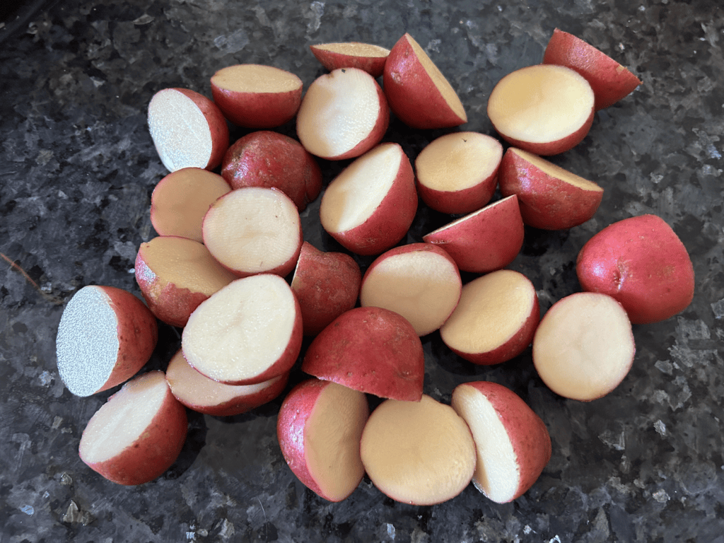 chopped red potatoes