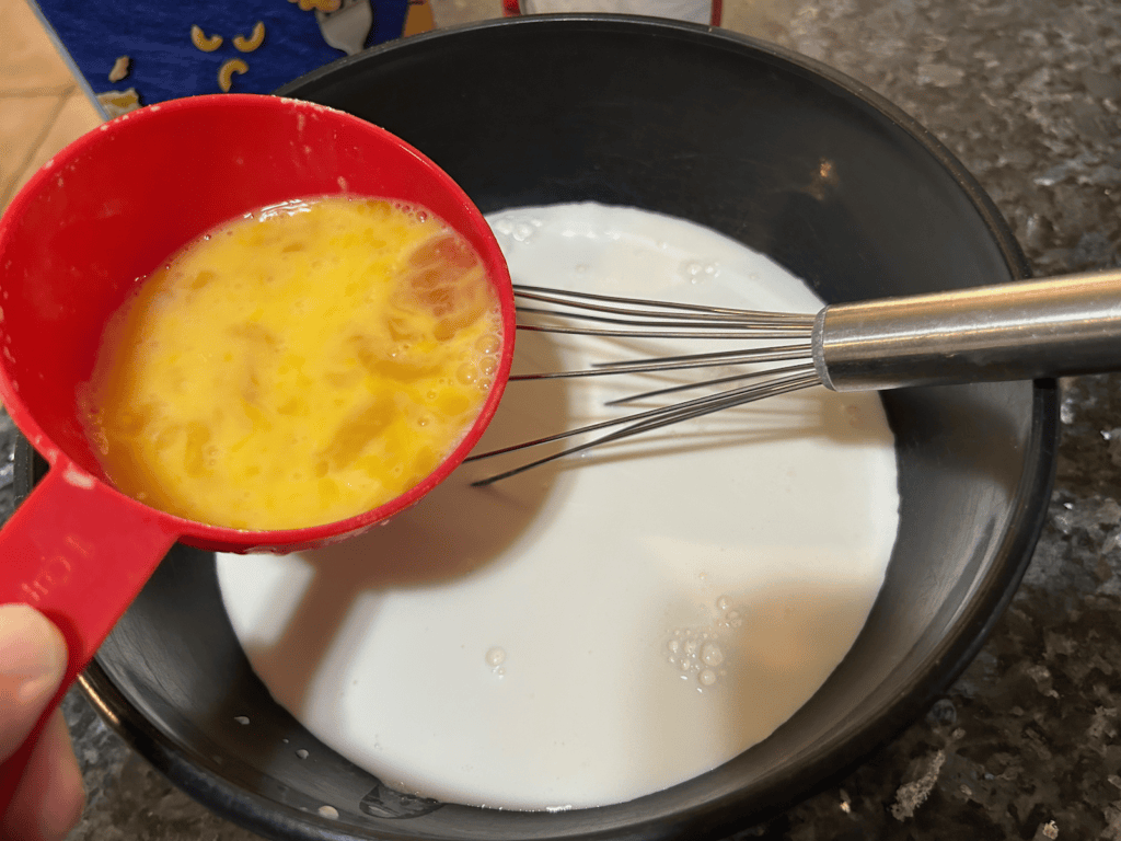 custard ingredients for mac and cheese