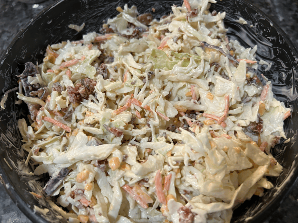5-Minute Bacon Cheddar Ranch Coleslaw