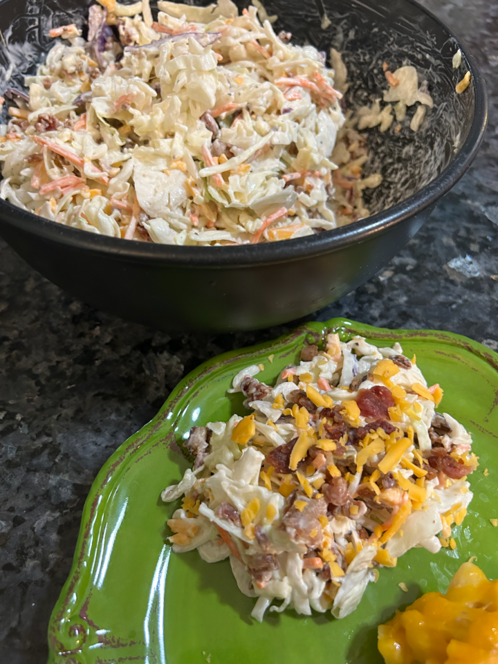 5-Minute Bacon Cheddar Ranch Coleslaw