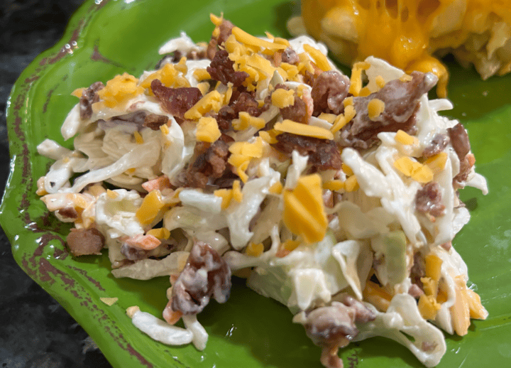 5-Minute Bacon Cheddar Ranch Coleslaw