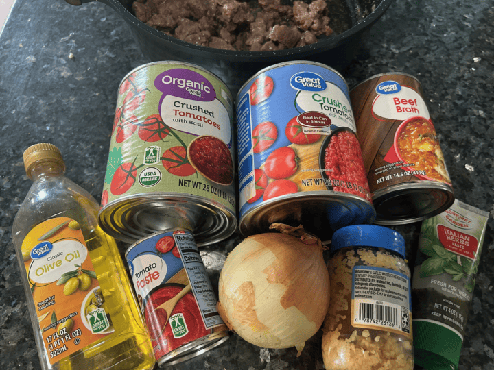 Homemade Meat Sauce (Slow-Simmered) ingredients