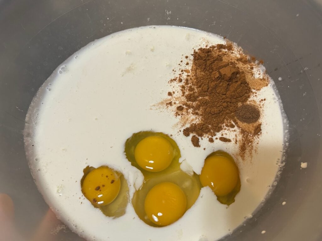 bread pudding custard ingredients