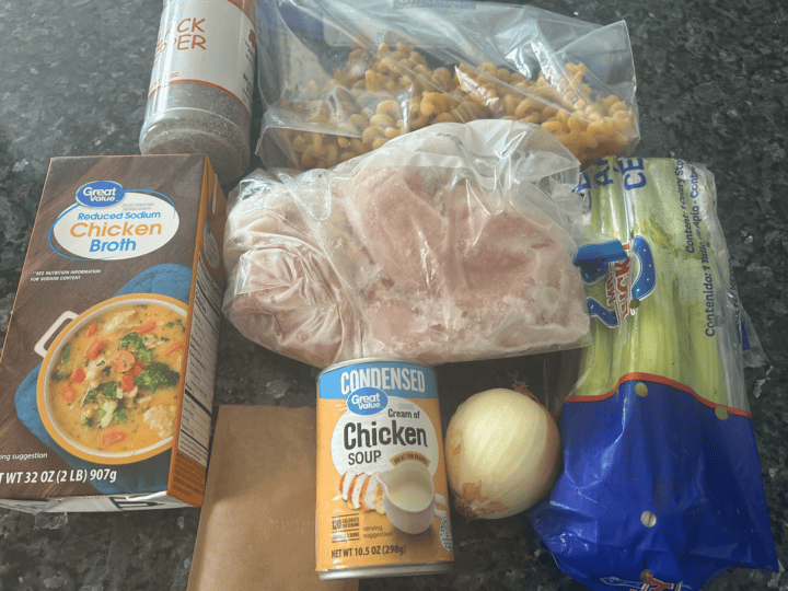 Instant Pot Chicken Noodle Soup ingredients