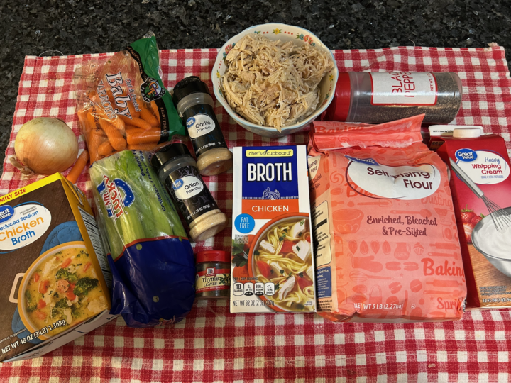 Easy Homemade Chicken and Drop Dumplings ingredients