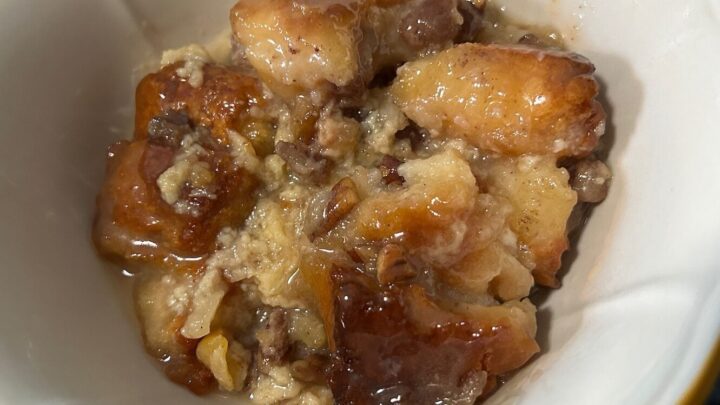Image for Peach Bread Pudding (Biscuit Bread Pudding with Peaches)