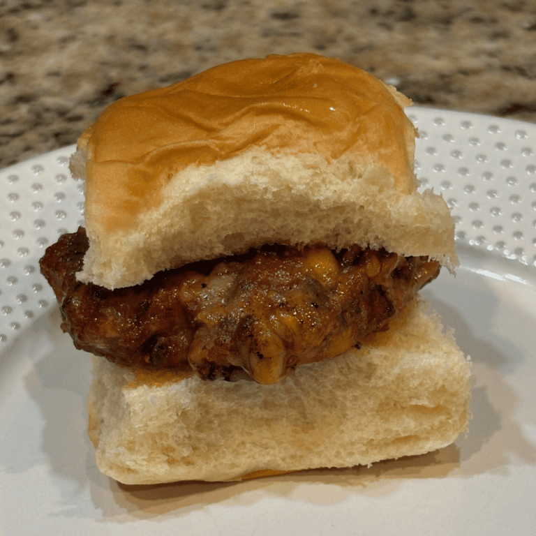 Grilled BBQ Sliders with Beef and Sausage