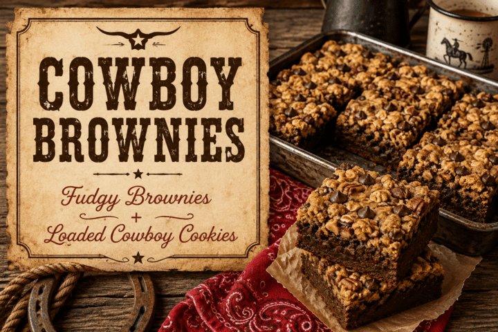 Easy Cowboy Brownies Pin for Pinterest