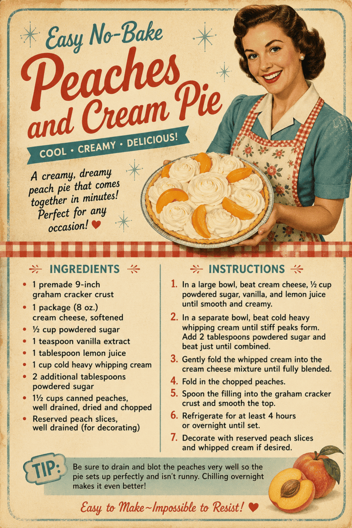 peaches and cream pie