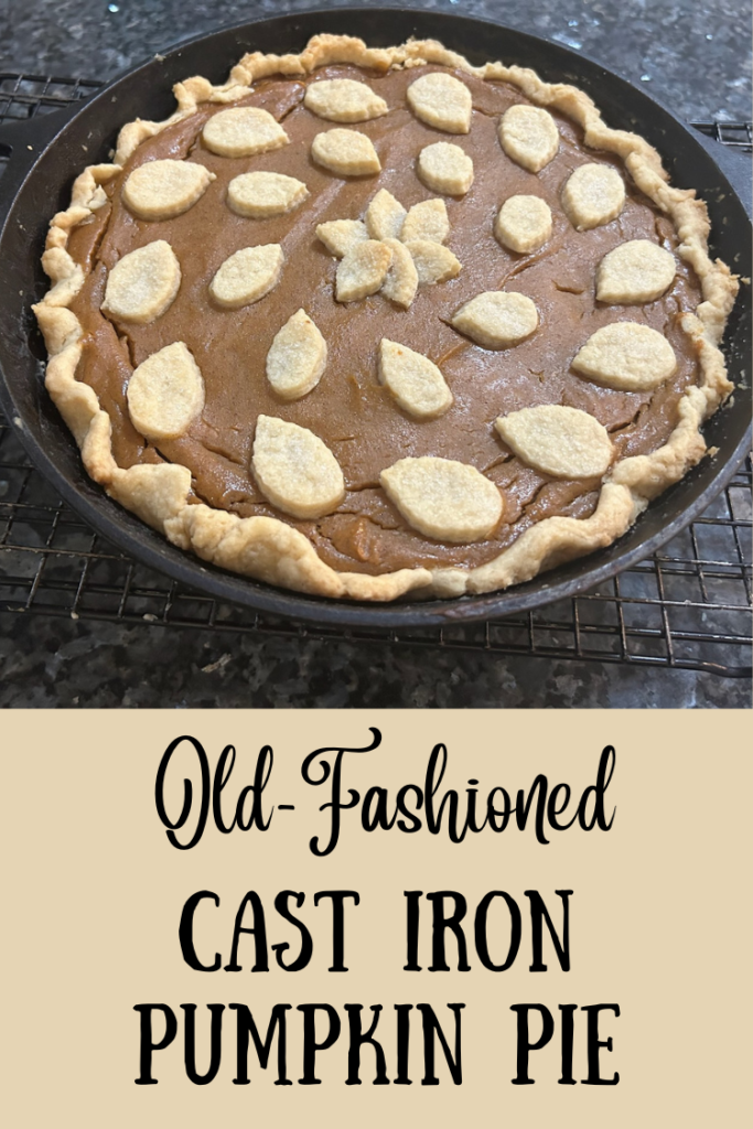 Old Fashioned Cast Iron Pumpkin Pie