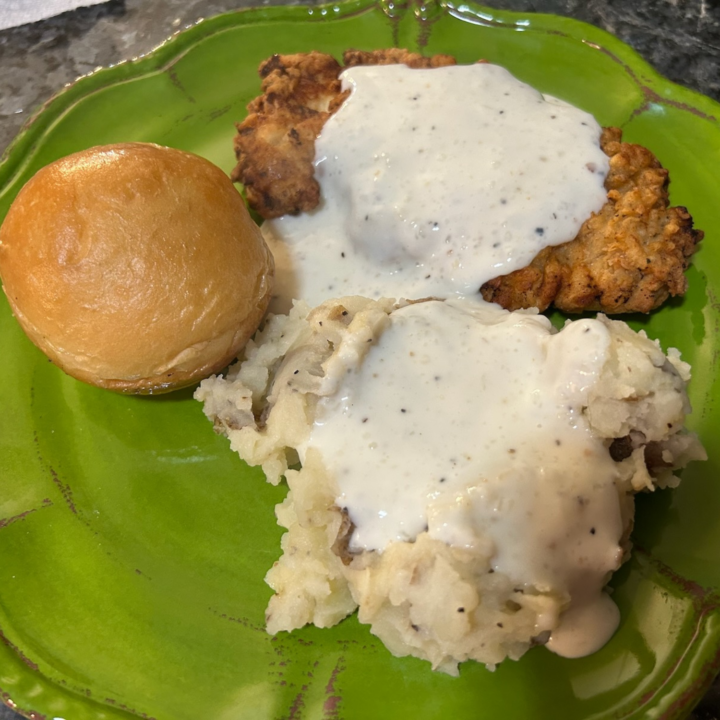 Chicken fried Chicken with Cream Gravy