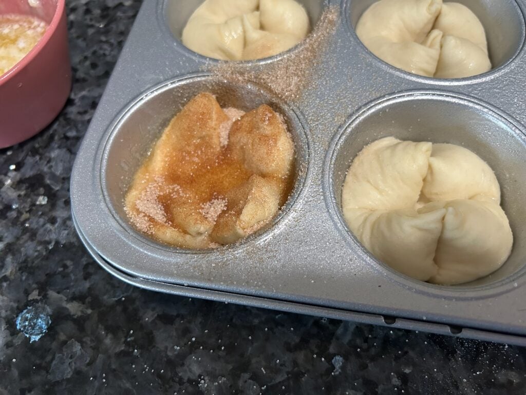 Making Easy Caramel Apple Dumplings with Cinnamon Sugar