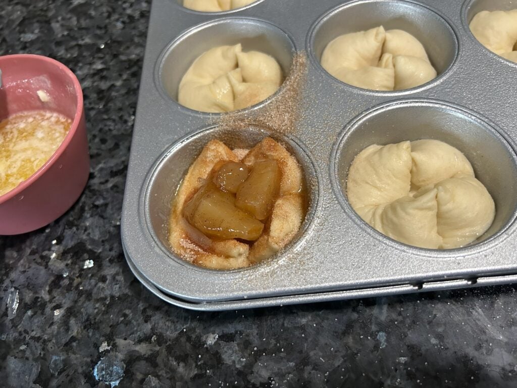 Making Easy Caramel Apple Dumplings with Cinnamon Sugar