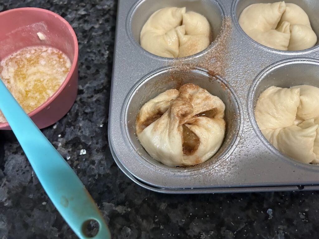 Making Easy Caramel Apple Dumplings with Cinnamon Sugar