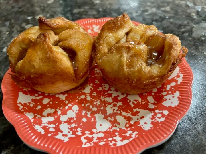 Easy Caramel Apple Dumplings with Cinnamon Sugar with caramel glaze