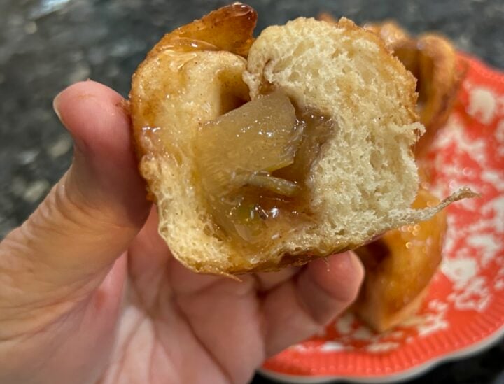 Easy Caramel Apple Dumplings with Cinnamon Sugar interior view