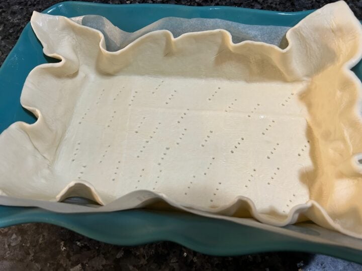 Southern Gooey Butter Bars with Cherries base (puff pastry)