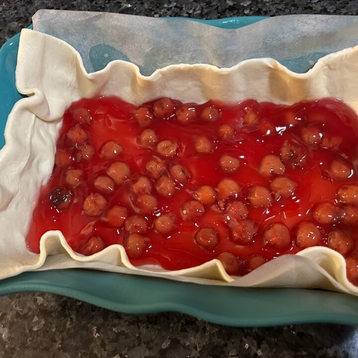 Southern Gooey Butter Bars with Cherries