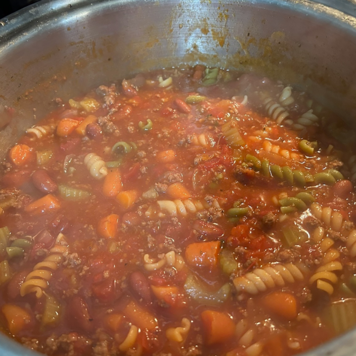 Easy Pasta Fagioli with Ground Beef