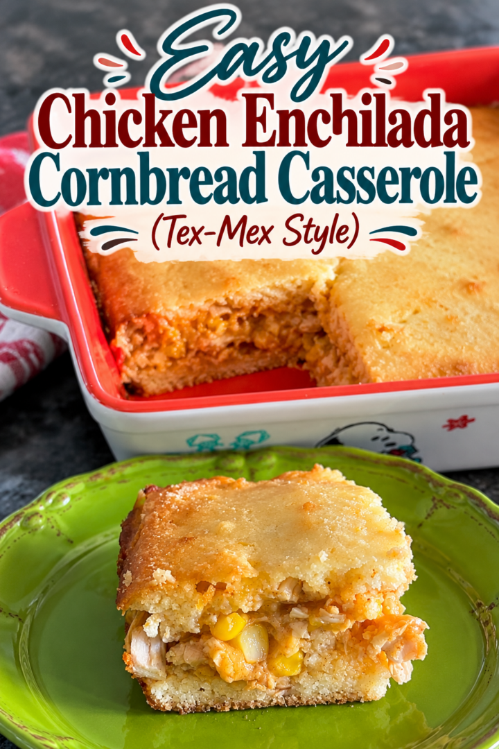 Chicken Enchilada Cornbread Casseerole