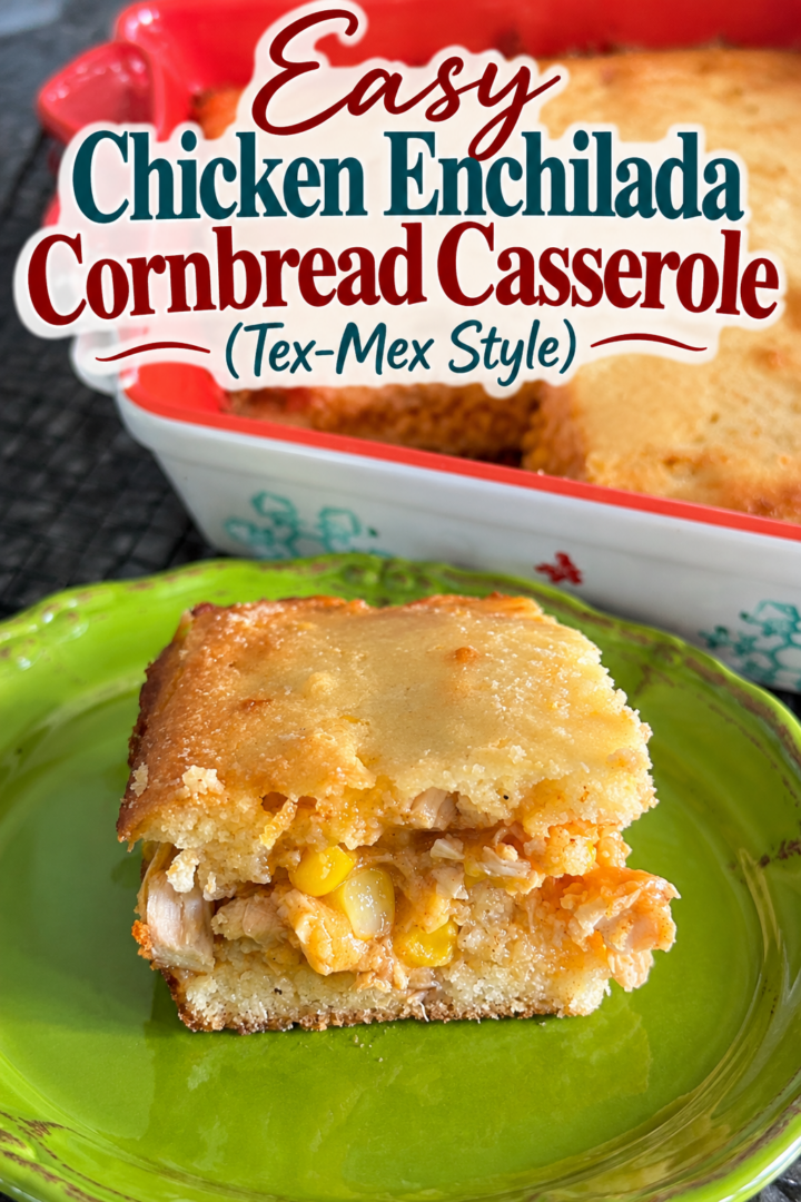 Chicken Enchilada Cornbread Casseerole