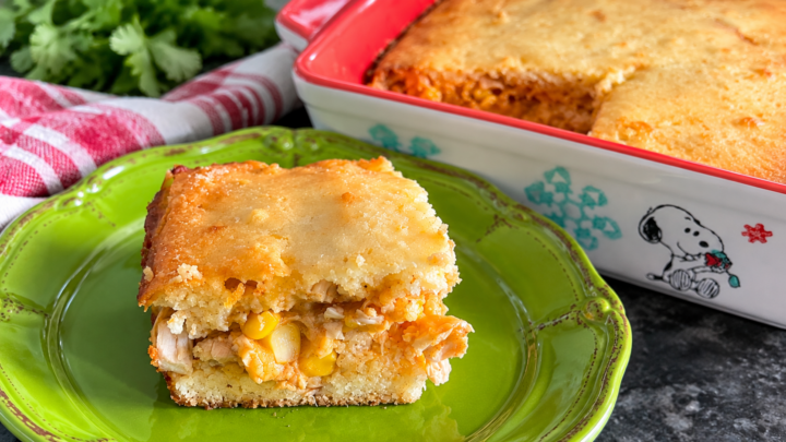 Chicken Enchilada Cornbread Casseerole