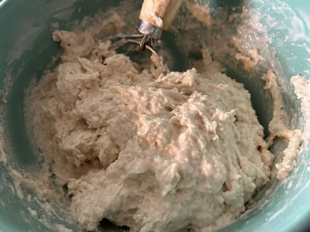 biscuit dough in bowl