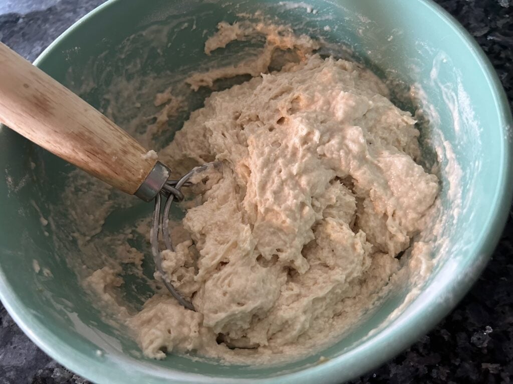 biscuit dough in bowl