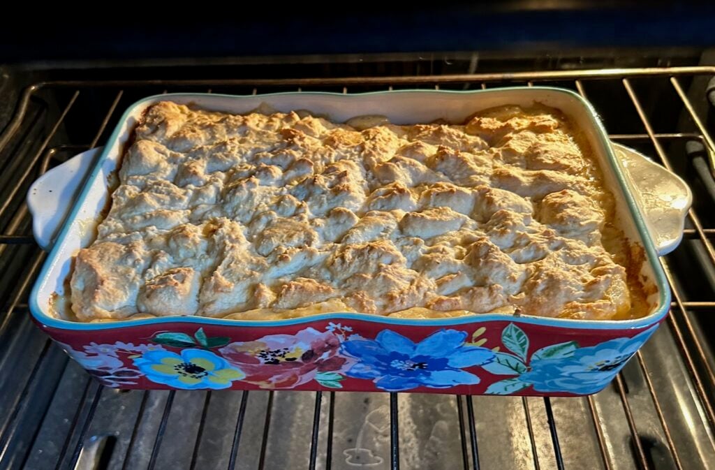 Biscuits and Sausage Gravy in oven