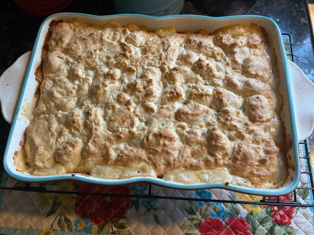 Biscuits and Sausage Gravy in oven