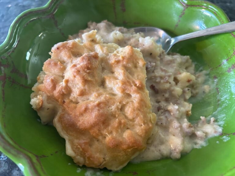 Southern Biscuits and Sausage Gravy Casserole