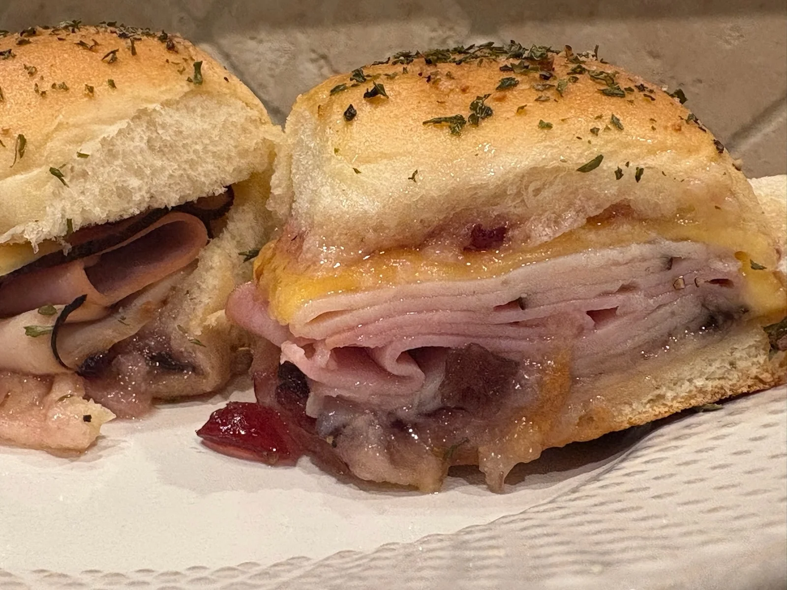 Turkey Cranberry Crescent Roll Sandwiches