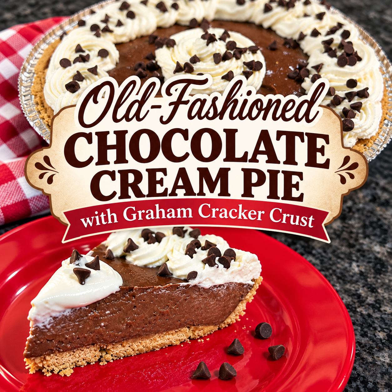 chocoalte cream pie pin for pinterest